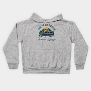 Drive to paradise - outdoor lifestyle Kids Hoodie